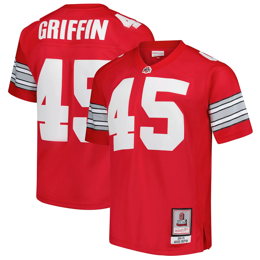 Men's Mitchell & Ness Archie Griffin Scarlet Ohio State Buckeyes 1974 Replica Throwback Jersey