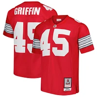 Men's Mitchell & Ness Archie Griffin Scarlet Ohio State Buckeyes 1974 Replica Throwback Jersey