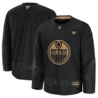 Men's Fanatics  Black Edmonton Oilers 2024 Military Appreciation Practice Jersey