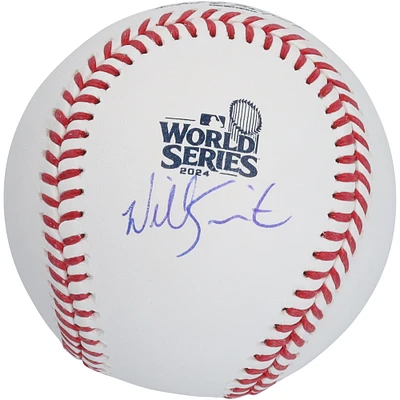 Will Smith Los Angeles Dodgers Autographed 2024 World Series Logo Baseball
