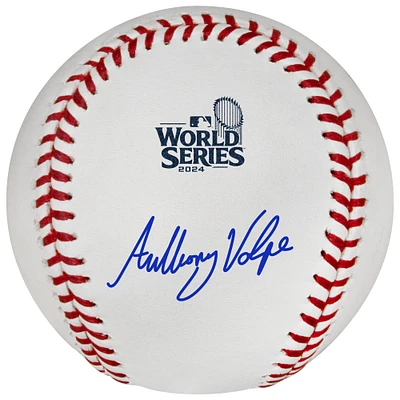 Anthony Volpe New York Yankees Autographed 2024 World Series Logo Baseball