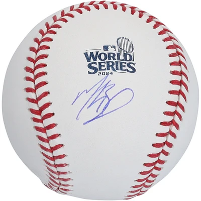 Mookie Betts Los Angeles Dodgers Autographed 2024 World Series Logo Baseball