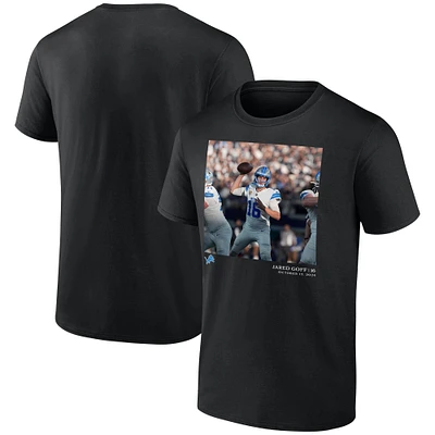 Men's Jared Goff Black Detroit Lions NFL Flash Features Week 6 T-Shirt