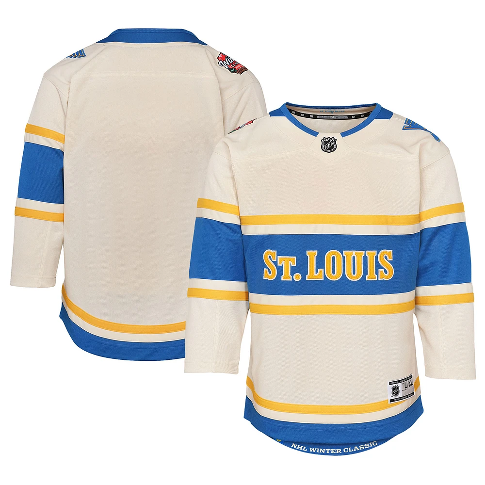 Youth  Cream St. Louis Blues 2025 NHL Winter Classic Premier Jersey