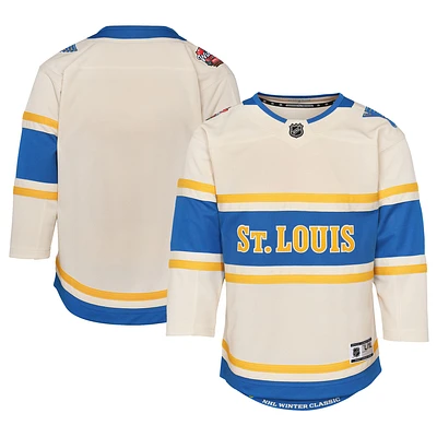 Youth  Cream St. Louis Blues 2025 NHL Winter Classic Premier Jersey