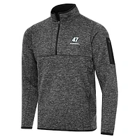 Men's Antigua Heather Ricky Stenhouse Jr. Big & Tall Fortune Quarter-Zip Pullover Jacket