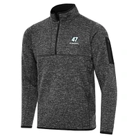 Men's Antigua Heather Ricky Stenhouse Jr. Big & Tall Fortune Quarter-Zip Pullover Jacket