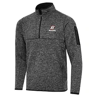 Men's Antigua Heather Brad Keselowski Big & Tall Fortune Quarter-Zip Pullover Jacket