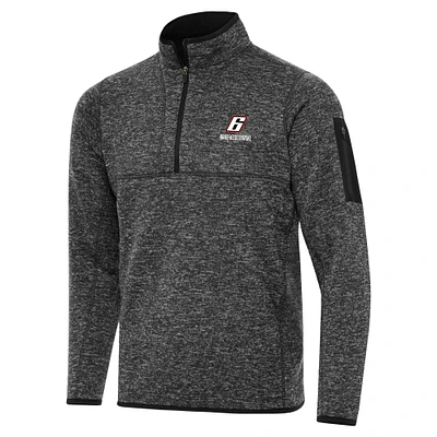 Men's Antigua Heather Brad Keselowski Big & Tall Fortune Quarter-Zip Pullover Jacket