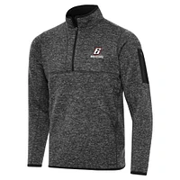 Men's Antigua Heather Brad Keselowski Big & Tall Fortune Quarter-Zip Pullover Jacket