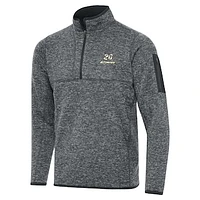 Men's Antigua Heather Christopher Bell Big & Tall Fortune Quarter-Zip Pullover Jacket