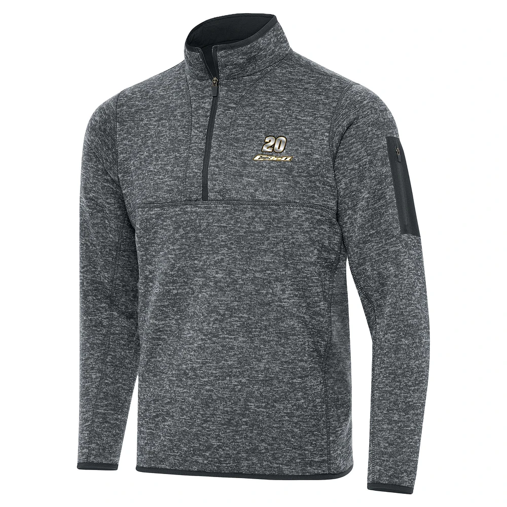 Men's Antigua Heather Christopher Bell Big & Tall Fortune Quarter-Zip Pullover Jacket
