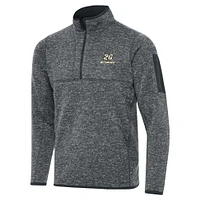 Men's Antigua Heather Christopher Bell Big & Tall Fortune Quarter-Zip Pullover Jacket
