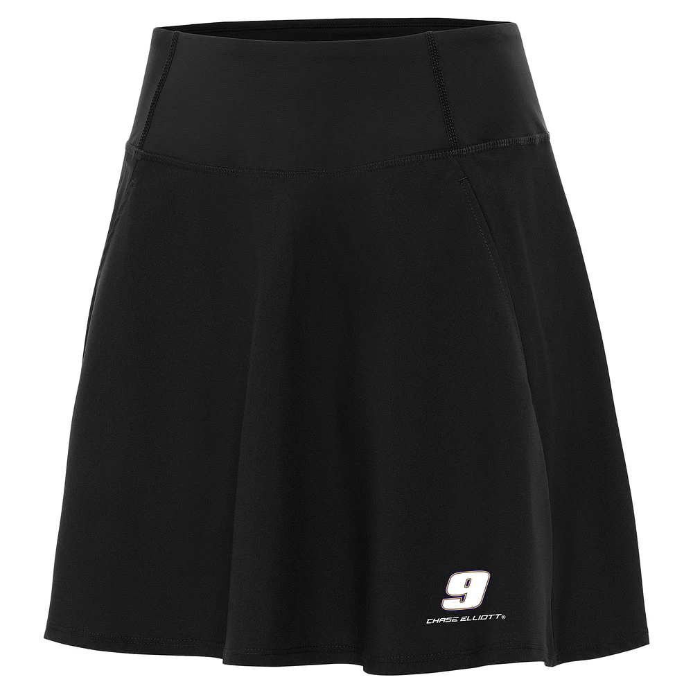Women's Antigua Black Chase Elliott Chip Skort