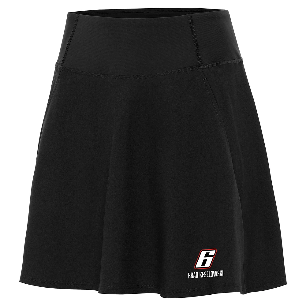 Women's Antigua Black Brad Keselowski Chip Skort