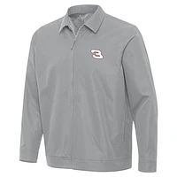 Men's Antigua  Gray Richard Childress Racing Pivot Full-Zip Jacket