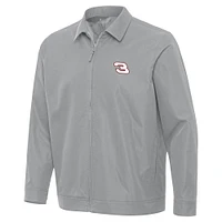 Men's Antigua  Gray Richard Childress Racing Pivot Full-Zip Jacket
