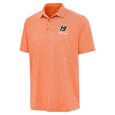 Men's Antigua  Heather Orange Martin Truex Jr Par 3 Polo
