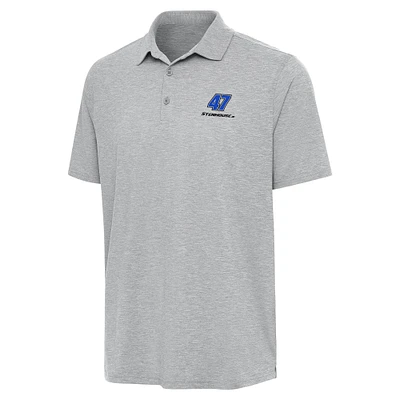 Men's Antigua  Heather Gray Ricky Stenhouse Jr. Par 3 Polo