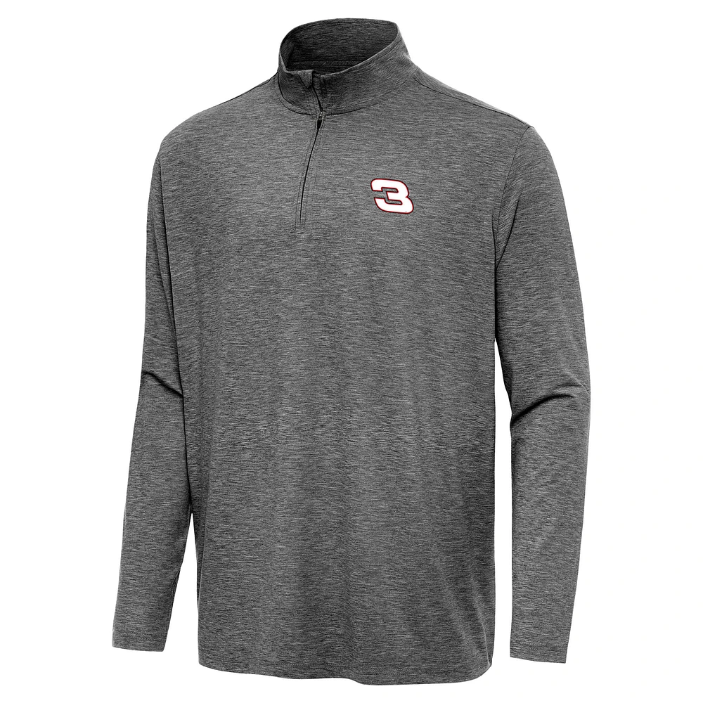 Men's Antigua Heather Richard Childress Racing Hunk Quarter-Zip Top