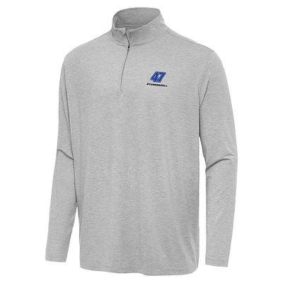 Men's Antigua  Heather Gray Ricky Stenhouse Jr. Hunk Quarter-Zip Top