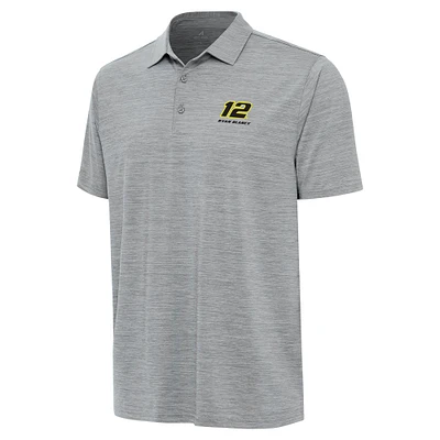Men's Antigua  Heather Gray Ryan Blaney Layout Polo