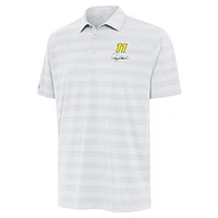 Men's Antigua  White Denny Hamlin Tunnel Polo