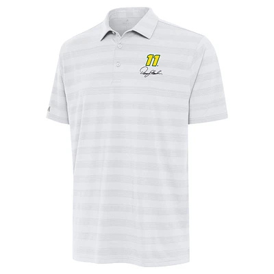 Men's Antigua  White Denny Hamlin Tunnel Polo