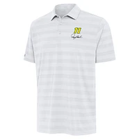 Men's Antigua  White Denny Hamlin Tunnel Polo