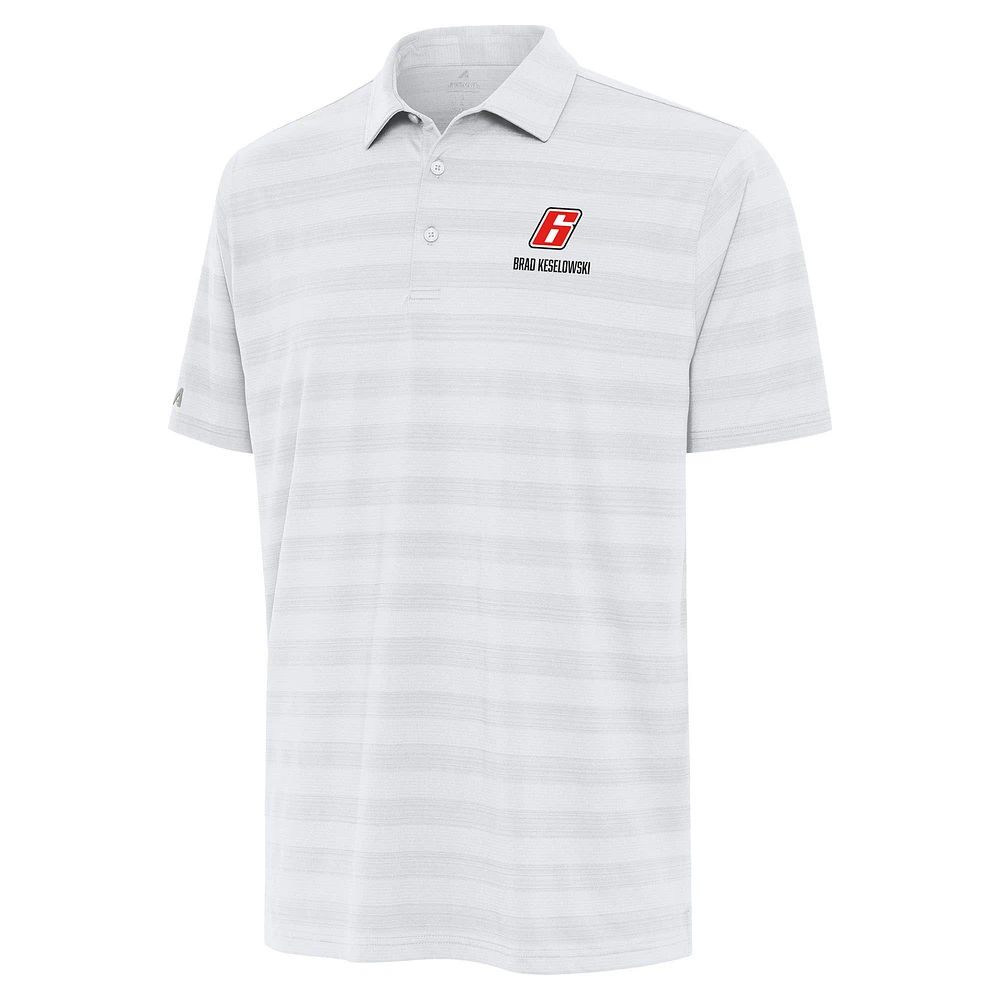 Men's Antigua White Brad Keselowski Tunnel Polo