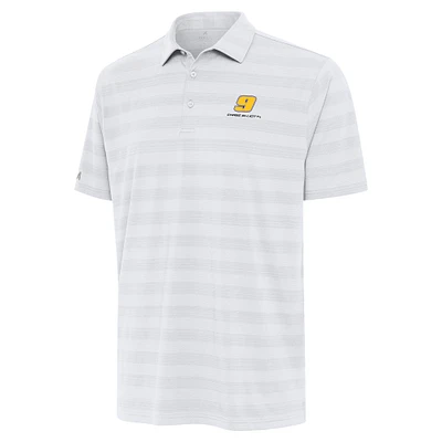 Men's Antigua  White Chase Elliott Tunnel Polo