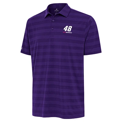 Men's Antigua  Purple Alex Bowman Tunnel Polo