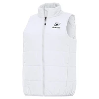 Women's Antigua  White Chris Buescher Experience Full-Zip Vest