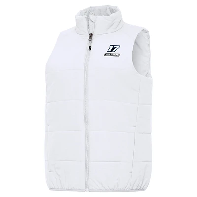 Women's Antigua  White Chris Buescher Experience Full-Zip Vest
