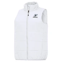 Women's Antigua  White Chris Buescher Experience Full-Zip Vest