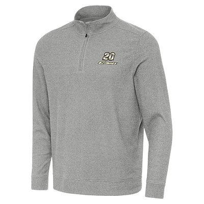 Men's Antigua  Heather Gray Christopher Bell Subtle Quarter-Zip Pullover Top