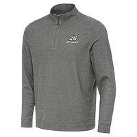 Men's Antigua Heather Christopher Bell Subtle Quarter-Zip Pullover Top