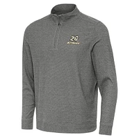 Men's Antigua Heather Christopher Bell Subtle Quarter-Zip Pullover Top