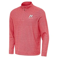 Men's Antigua Heather Jeff Gordon Subtle Quarter-Zip Pullover Top