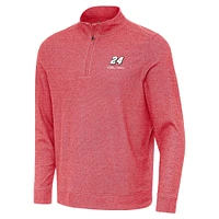 Men's Antigua Heather Jeff Gordon Subtle Quarter-Zip Pullover Top