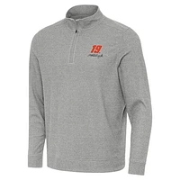 Men's Antigua Heather Martin Truex Jr Subtle Quarter-Zip Pullover Top