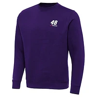 Men's Antigua  Purple Alex Bowman Victory Pullover Sweatshirt