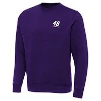 Men's Antigua  Purple Alex Bowman Victory Pullover Sweatshirt