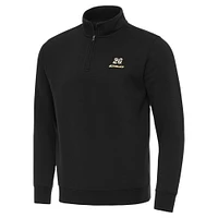 Men's Antigua  Black Christopher Bell Victory Quarter-Zip Sweatshirt