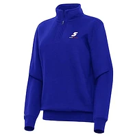 Women's Antigua  Royal Kyle Larson Victory Quarter-Zip Sweatshirt