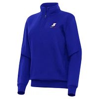 Women's Antigua  Royal Kyle Larson Victory Quarter-Zip Sweatshirt