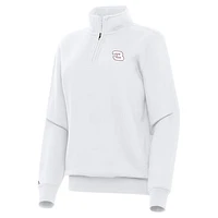 Women's Antigua  White Richard Childress Racing Victory Quarter-Zip Sweatshirt