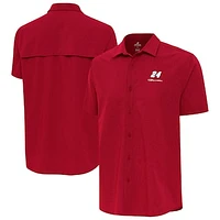 Men's Antigua Jeff Gordon Activate Woven Short Sleeve Button-Up Shirt