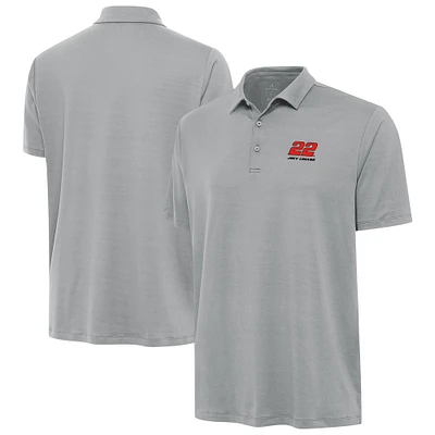 Men's Antigua  Gray Joey Logano Reprocess Polo