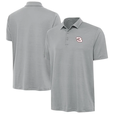 Men's Antigua  Gray NASCAR Reprocess Polo